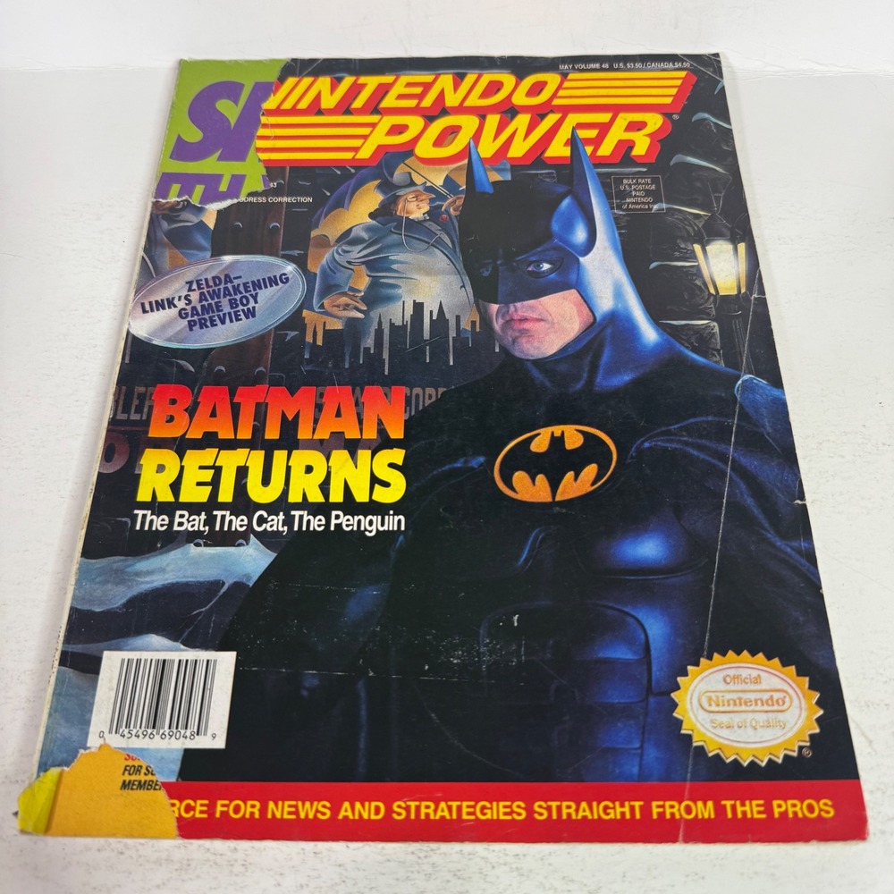 Nintendo Power Magazine Unisex OS Multi Batman Returns Vol 48 May 1993 Zelda